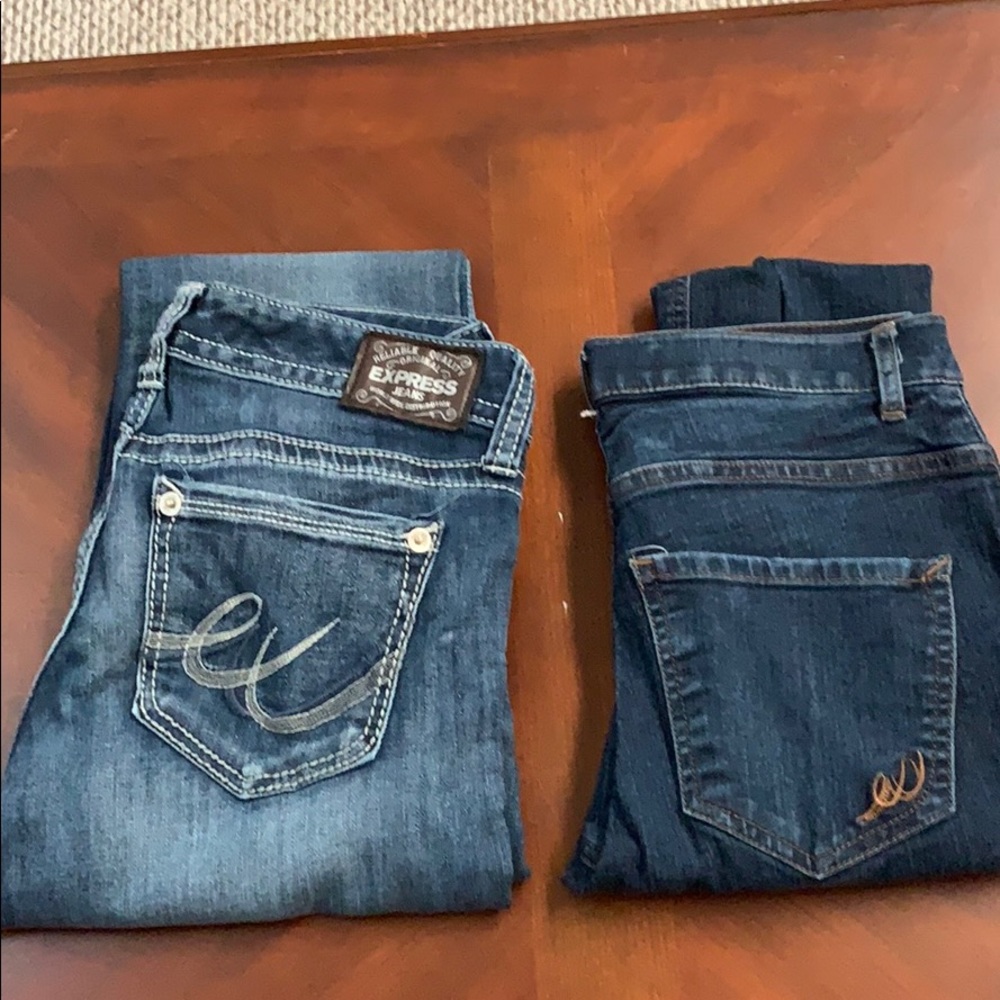 2 pairs express jeans